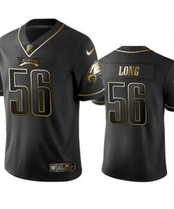 Nike Philadelphia Eagles #56 Chris Long Black Golden Limited Edition Stitched NFL Jersey
