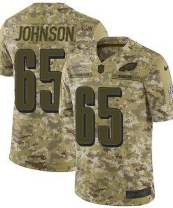 Nike Philadelphia Eagles #65 Lane Johnson Camo Stitched NFL Limited 2018 Salute To Service Jersey
