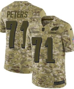 Nike Philadelphia Eagles #71 Jason Peters Camo Stitched NFL Limited 2018 Salute To Service Jersey