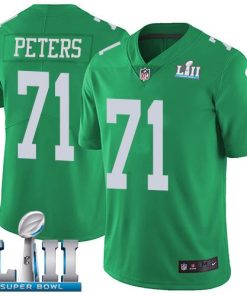 Nike Philadelphia Eagles #71 Jason Peters Green Super Bowl LII Stitched NFL Limited Rush Jersey