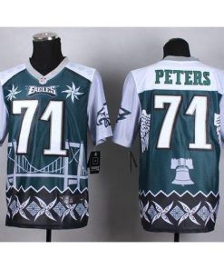 Nike Philadelphia Eagles #71 Jason Peters Midnight Green Stitched NFL Elite Noble Fashion Jersey