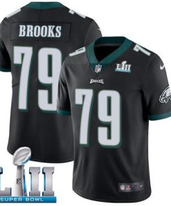 Nike Philadelphia Eagles #79 Brandon Brooks Black Alternate Super Bowl LII Stitched NFL Vapor Untouchable Limited Jersey
