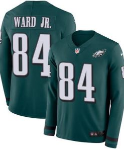 Nike Philadelphia Eagles #84 Greg Ward Jr. Green Team Color Stitched NFL Limited Therma Long Sleeve Jersey