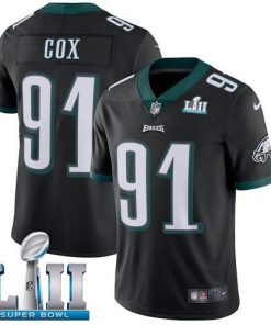 Nike Philadelphia Eagles #91 Fletcher Cox Black Alternate Super Bowl LII Stitched NFL Vapor Untouchable Limited Jersey