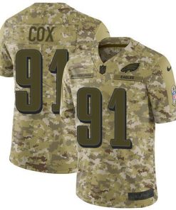Nike Philadelphia Eagles #91 Fletcher Cox Camo Stitched NFL Limited 2018 Salute To Service Jersey
