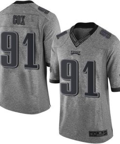 Nike Philadelphia Eagles #91 Fletcher Cox Gray Stitched NFL Limited Gridiron Gray Jersey