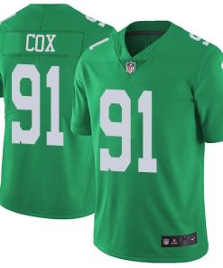 Nike Philadelphia Eagles #91 Fletcher Cox Green Stitched NFL Limited Rush Jersey