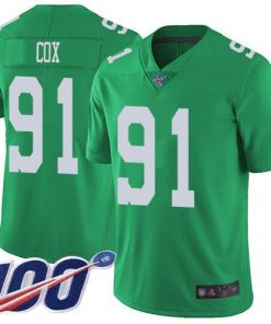 Nike Philadelphia Eagles #91 Fletcher Cox Green Stitched NFL Limited Rush 100th Season Jersey