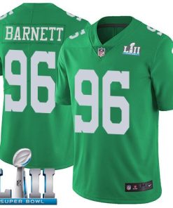 Nike Philadelphia Eagles #96 Derek Barnett Green Super Bowl LII Stitched NFL Limited Rush Jersey