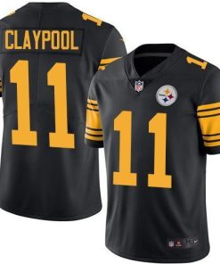 Nike Pittsburgh Steelers #11 Chase Claypool Black Stitched NFL Limited Rush Jersey