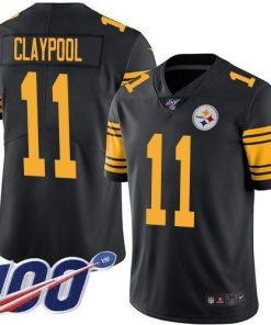 Nike Pittsburgh Steelers #11 Chase Claypool Black Stitched NFL Limited Rush 100th Season Jersey