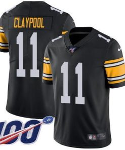 Nike Pittsburgh Steelers #11 Chase Claypool Black Alternate Stitched NFL 100th Season Vapor Untouchable Limited Jersey