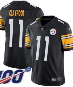 Nike Pittsburgh Steelers #11 Chase Claypool Black Team Color Stitched NFL 100th Season Vapor Untouchable Limited Jersey