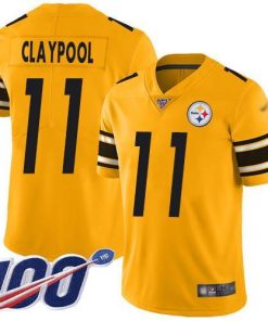 Nike Pittsburgh Steelers #11 Chase Claypool Gold Stitched NFL Limited Inverted Legend 100th Season Jersey