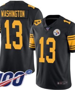Nike Pittsburgh Steelers #13 James Washington Black Stitched NFL Limited Rush 100th Season Jersey