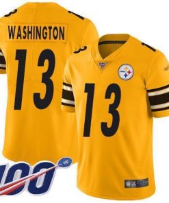 Nike Pittsburgh Steelers #13 James Washington Gold Stitched NFL Limited Inverted Legend 100th Season Jersey