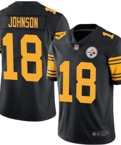 Nike Pittsburgh Steelers #18 Diontae Johnson Black Stitched NFL Limited Rush Jersey