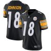 Nike Pittsburgh Steelers #18 Diontae Johnson Black Team Color Stitched NFL Vapor Untouchable Limited Jersey