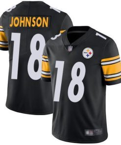 Nike Pittsburgh Steelers #18 Diontae Johnson Black Team Color Stitched NFL Vapor Untouchable Limited Jersey