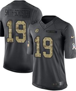 Nike Pittsburgh Steelers #19 JuJu Smith-Schuster Black Stitched NFL Limited 2016 Salute to Service Jersey