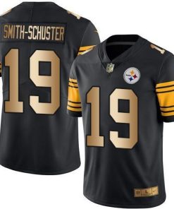 Nike Pittsburgh Steelers #19 JuJu Smith-Schuster Black Stitched NFL Limited Gold Rush Jersey