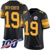 Nike Pittsburgh Steelers #19 JuJu Smith-Schuster Black Stitched NFL Limited Rush 100th Season Jersey