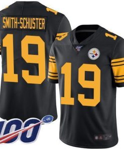 Nike Pittsburgh Steelers #19 JuJu Smith-Schuster Black Stitched NFL Limited Rush 100th Season Jersey