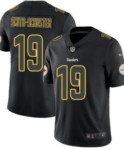Nike Pittsburgh Steelers #19 JuJu Smith-Schuster Black Stitched NFL Limited Rush Impact Jersey