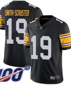 Nike Pittsburgh Steelers #19 JuJu Smith-Schuster Black Alternate Stitched NFL 100th Season Vapor Limited Jersey