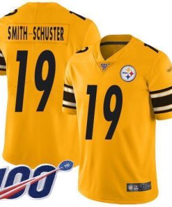 Nike Pittsburgh Steelers #19 JuJu Smith-Schuster Gold Stitched NFL Limited Inverted Legend 100th Season Jersey
