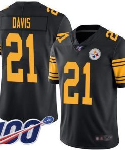 Nike Pittsburgh Steelers #21 Sean Davis Black Stitched NFL Limited Rush 100th Season Jersey