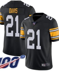 Nike Pittsburgh Steelers #21 Sean Davis Black Alternate Stitched NFL 100th Season Vapor Limited Jersey