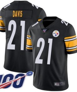 Nike Pittsburgh Steelers #21 Sean Davis Black Team Color Stitched NFL 100th Season Vapor Limited Jersey