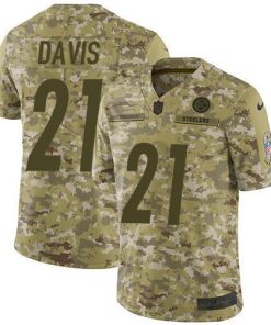 Nike Pittsburgh Steelers #21 Sean Davis Camo Stitched NFL Limited 2018 Salute To Service Jersey