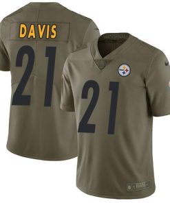 Nike Pittsburgh Steelers #21 Sean Davis Olive Stitched NFL Limited 2017 Salute to Service Jersey