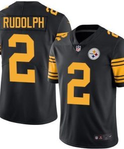 Nike Pittsburgh Steelers #2 Mason Rudolph Black Stitched NFL Limited Rush Jersey