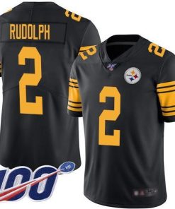 Nike Pittsburgh Steelers #2 Mason Rudolph Black Stitched NFL Limited Rush 100th Season Jersey