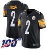 Nike Pittsburgh Steelers #2 Mason Rudolph Black Team Color Stitched NFL 100th Season Vapor Limited Jersey