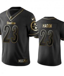Nike Pittsburgh Steelers #23 Joe Haden Black Golden Limited Edition Stitched NFL Jersey