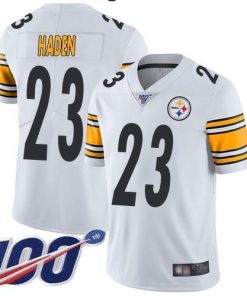 Nike Pittsburgh Steelers #23 Joe Haden White Stitched NFL 100th Season Vapor Limited Jersey