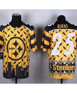 Nike Pittsburgh Steelers #25 Artie Burns Gold Stitched NFL Elite Noble Fashion Jersey