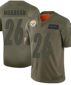 Nike Pittsburgh Steelers #26 Rod Woodson Camo Stitched NFL Limited 2019 Salute To Service Jersey
