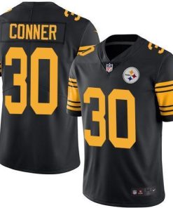 Nike Pittsburgh Steelers #30 James Conner Black Stitched NFL Limited Rush Jersey