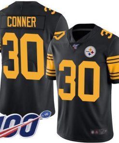 Nike Pittsburgh Steelers #30 James Conner Black Stitched NFL Limited Rush 100th Season Jersey