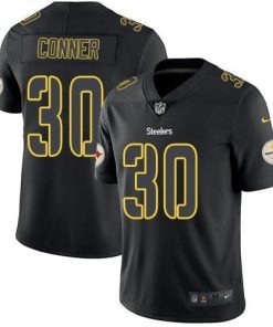 Nike Pittsburgh Steelers #30 James Conner Black Stitched NFL Limited Rush Impact Jersey