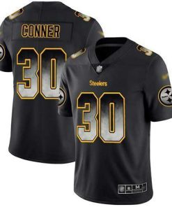 Nike Pittsburgh Steelers #30 James Conner Black Stitched NFL Vapor Untouchable Limited Smoke Fashion Jersey