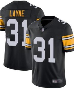 Nike Pittsburgh Steelers #31 Justin Layne Black Alternate Stitched NFL Vapor Untouchable Limited Jersey