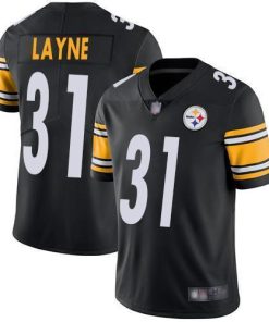 Nike Pittsburgh Steelers #31 Justin Layne Black Team Color Stitched NFL Vapor Untouchable Limited Jersey