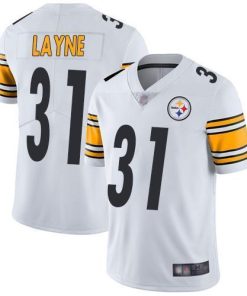 Nike Pittsburgh Steelers #31 Justin Layne White Stitched NFL Vapor Untouchable Limited Jersey