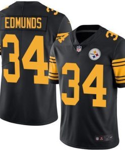 Nike Pittsburgh Steelers #34 Terrell Edmunds Black Stitched NFL Limited Rush Jersey